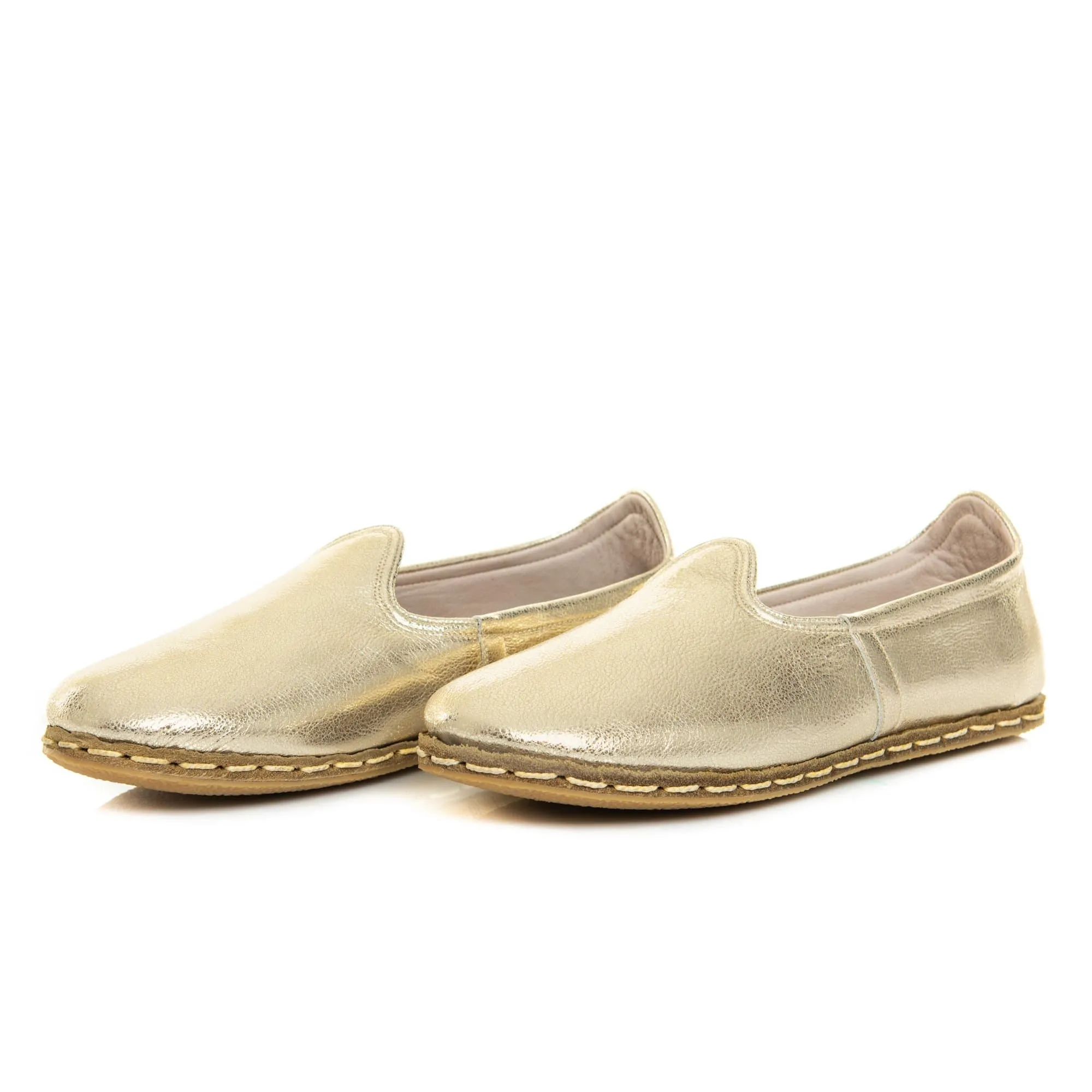 Women's Gold Slip On Shoes