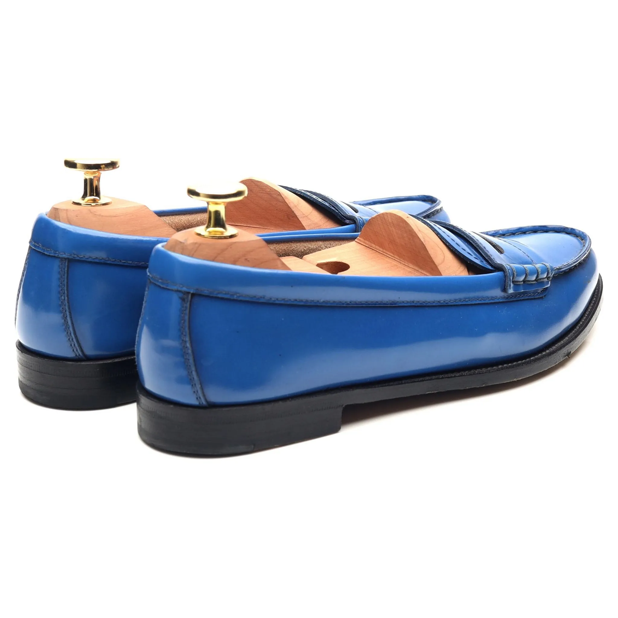 Women's 'Kara' Blue Leather Loafers UK 3.5 EU 36.5