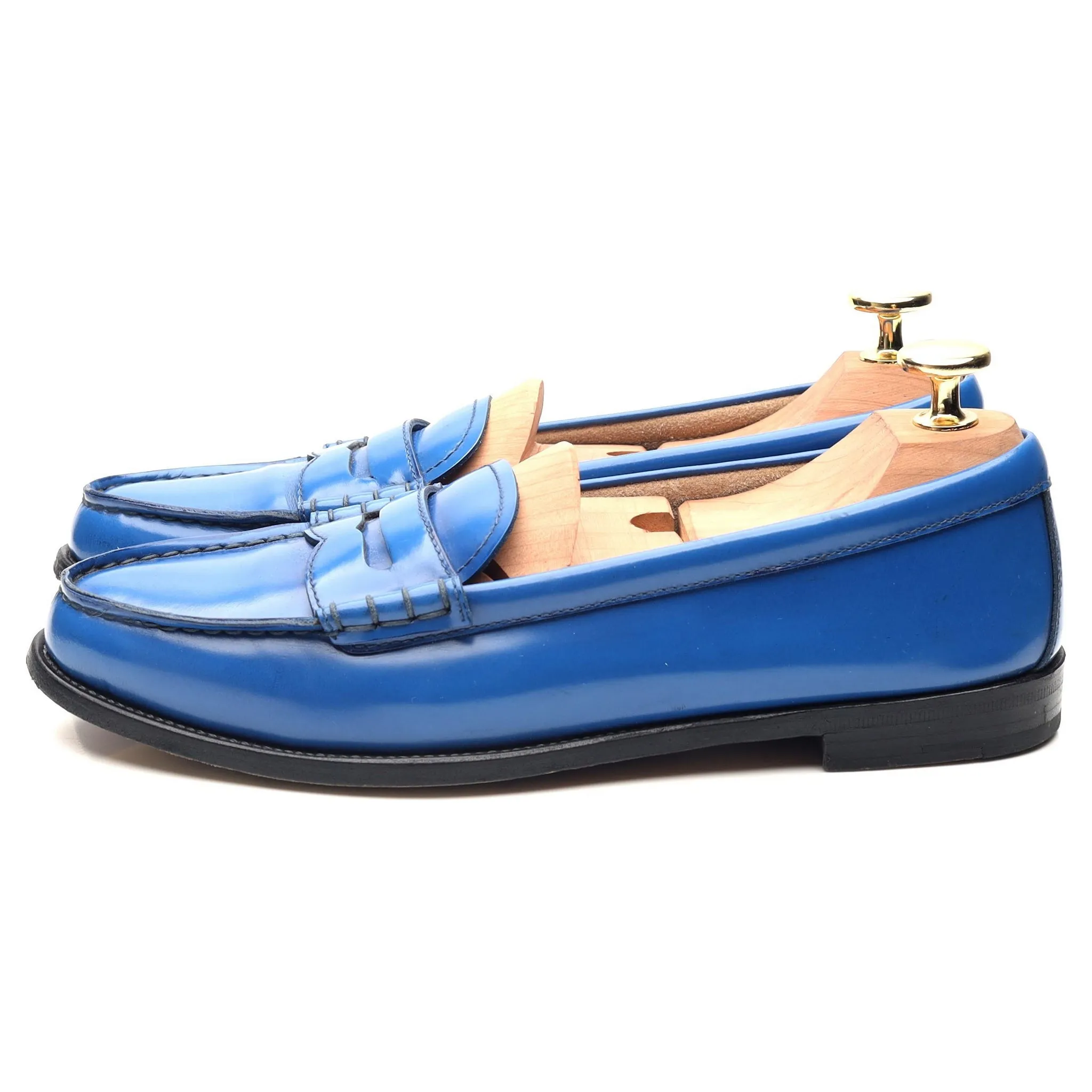 Women's 'Kara' Blue Leather Loafers UK 3.5 EU 36.5