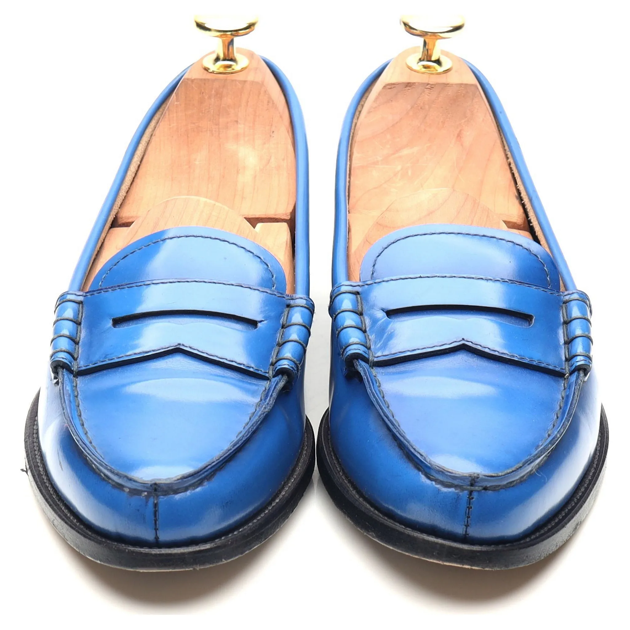 Women's 'Kara' Blue Leather Loafers UK 3.5 EU 36.5